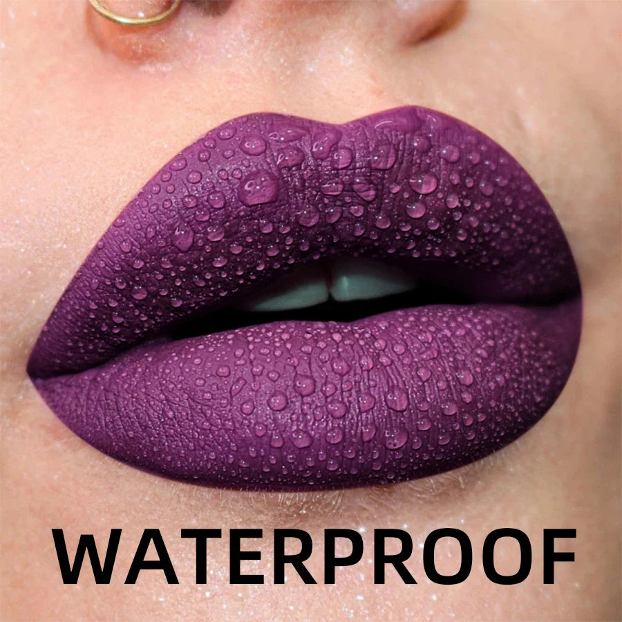 MCD 19-Shade Matte Velvet Liquid Lipstick – Waterproof Lip Glaze