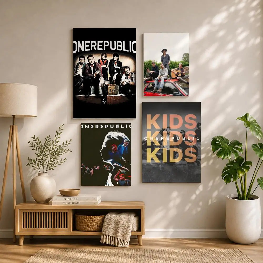 OneRepublic Band Poster – HD Self-Adhesive Waterproof Wall Art Music Band Poster Peaceful Pleasures Health and Wellness