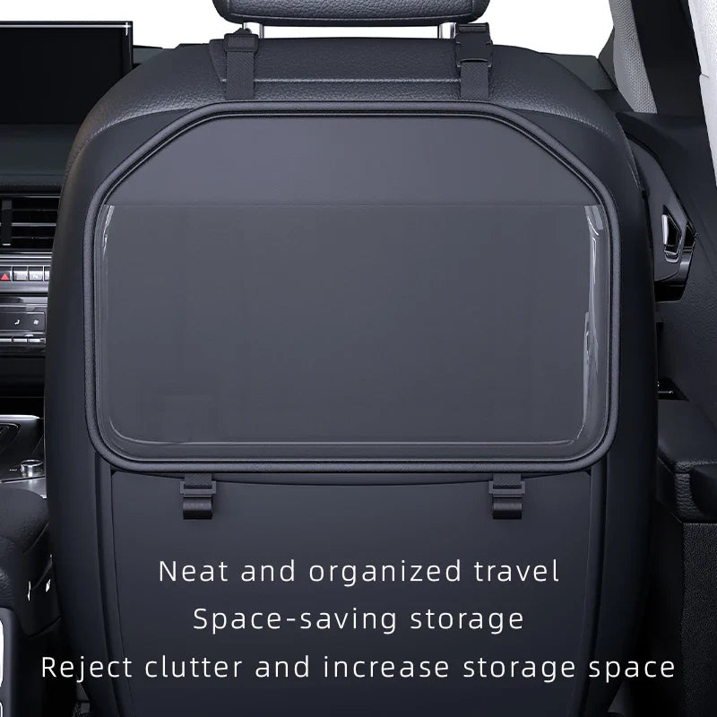 Car Seat Back Organizer & Tablet Holder | PU Leather