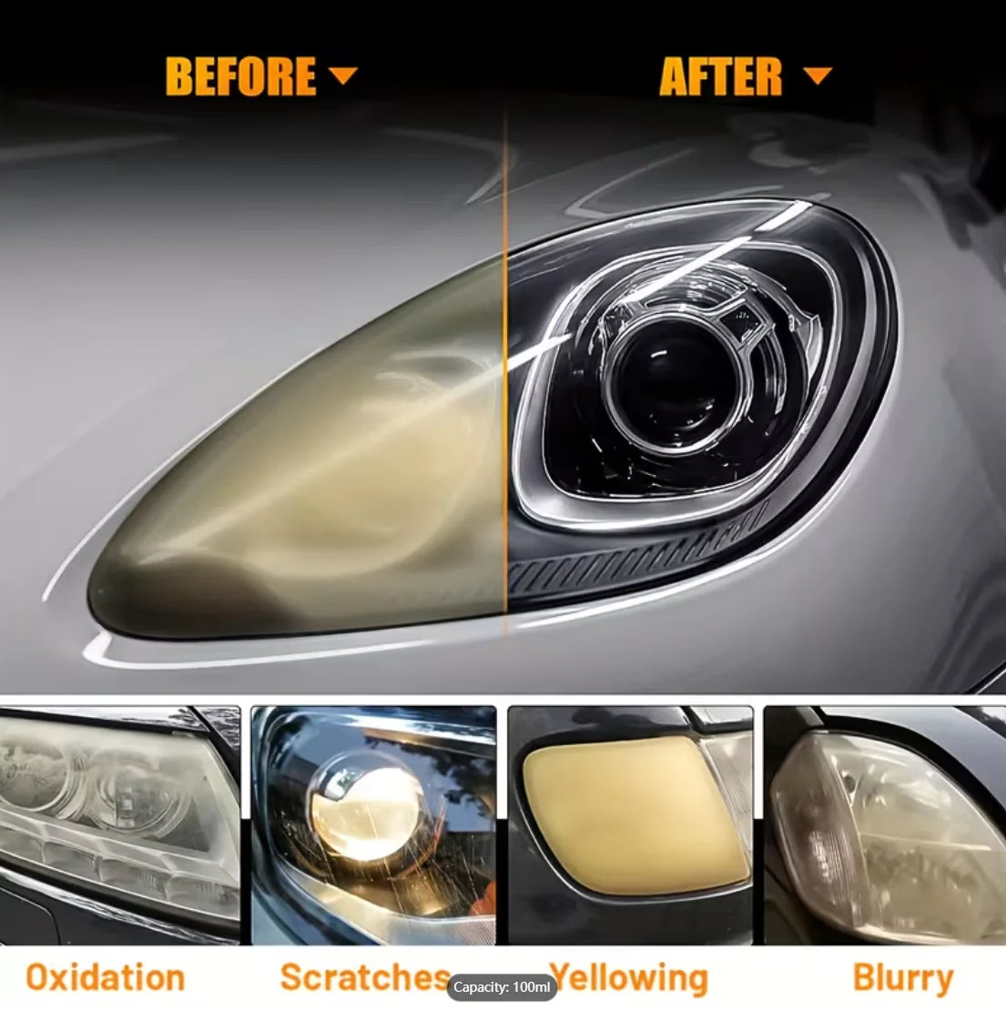 Ceramic Coating Headlight Restoration Fluid – No Sanding