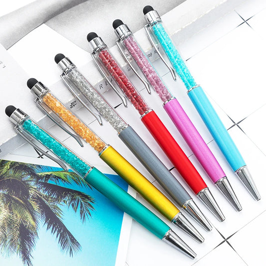 Diamond Ballpoint Pen Stylus For Touch Screen Pen Universal Tablet Touch Pencil For Phone Accessories Electrostatic Touch Pen Peaceful Pleasures Health and Wellness