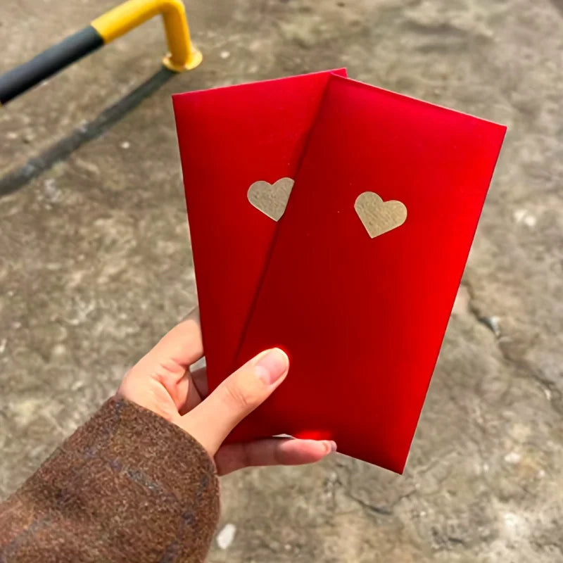 6pcs Red Love Envelopes – Valentine's Day & New Year Gift