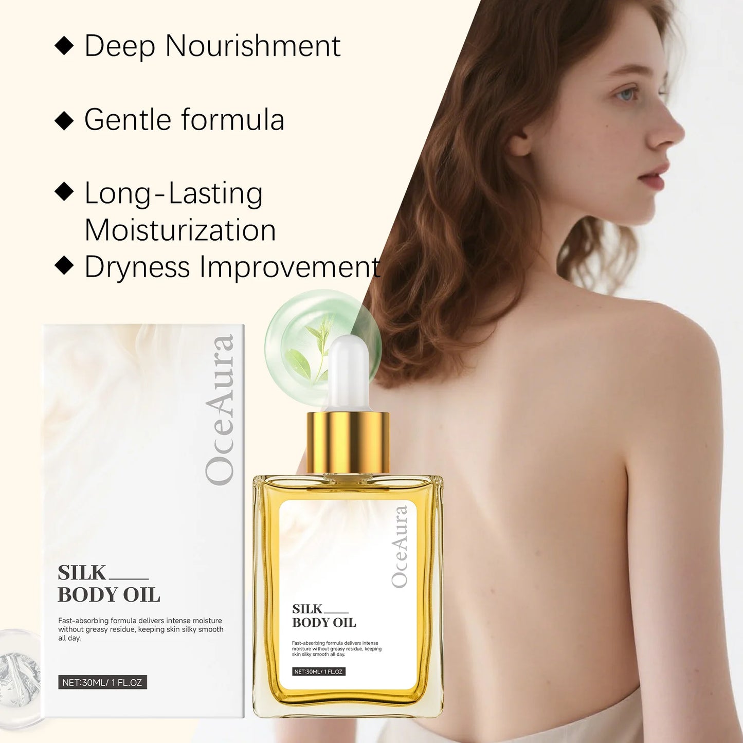 OceAura Brightening Body Oil – Moisturize, Firm & Glow