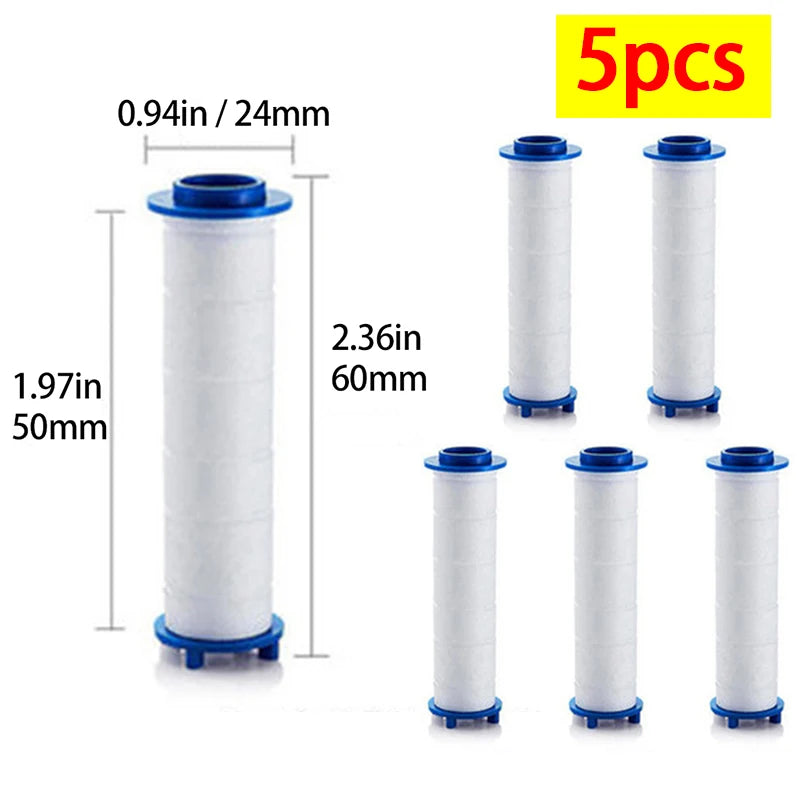 0.94Inch Ion Shower Dropse Head Filter PP Cotton Replacement Cartridge, Water Filter Core Cotton For Handheld Showerheads Peaceful Pleasures Health and Wellness 2.36in 5pcs
