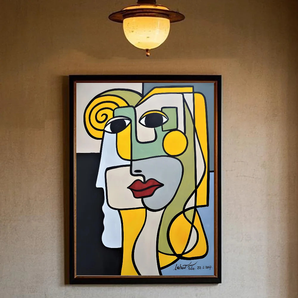 Picasso Abstract Art Wall Poster – Waterproof PVC Home Décor Abstract Wall Poster Peaceful Pleasures Health and Wellness