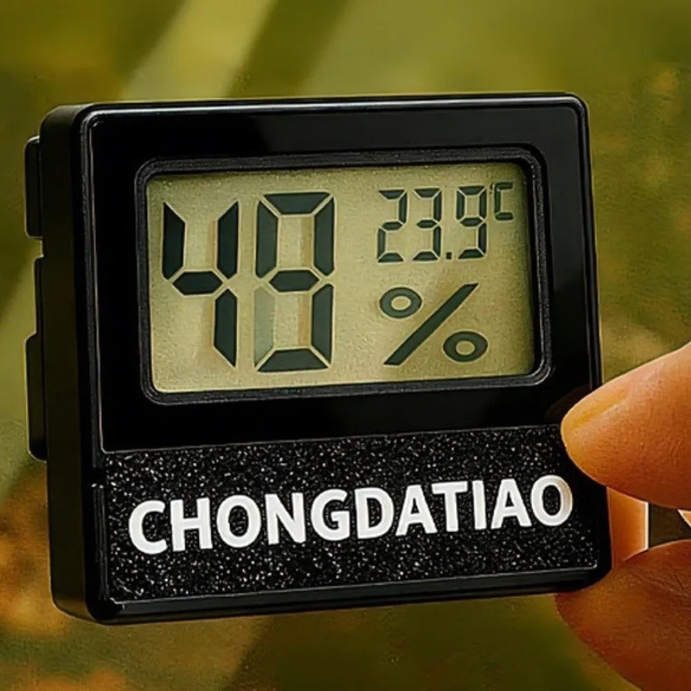 Reptile Thermometer & Hygrometer – LCD Magnetic Mini Meter