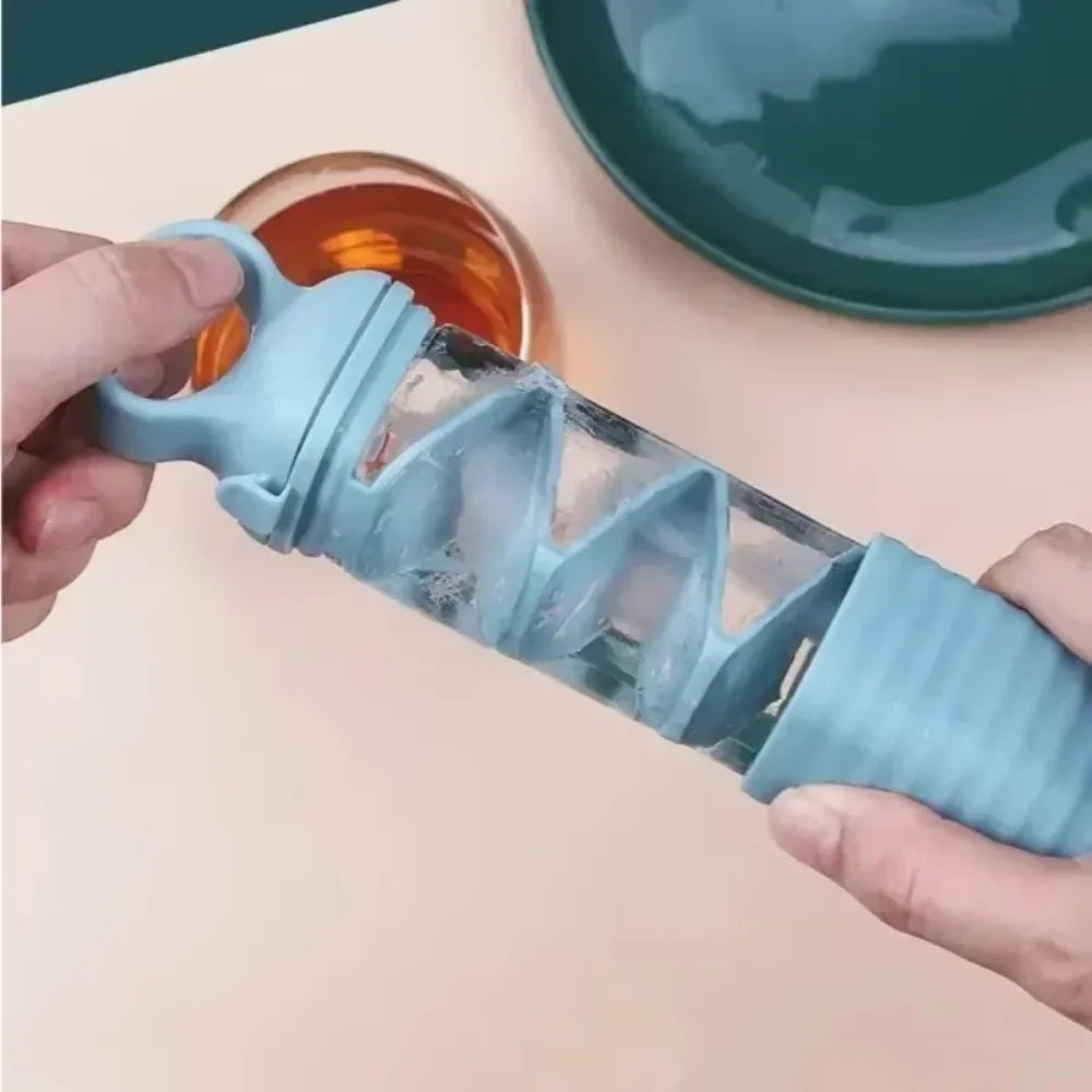 Creative Ice Cube Mold Pull-out Bar 10 Grid Frozen Ice Cube Plate Maker Silicone Ice Box Suitable for Home Bars Kitchen Homemade Peaceful Pleasures Health and Wellness