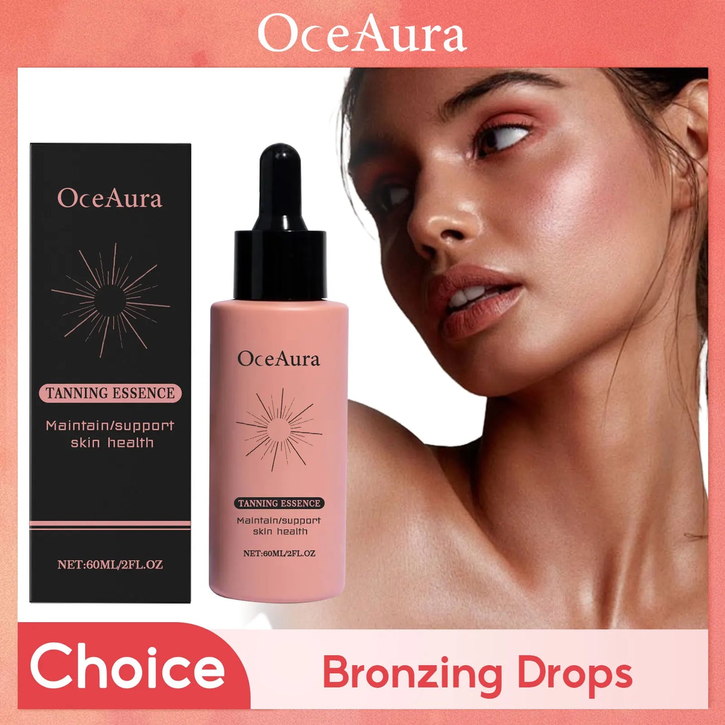 OceAura Self-Tanning Drops | Bronzing Glow & Hydrating Body Tan