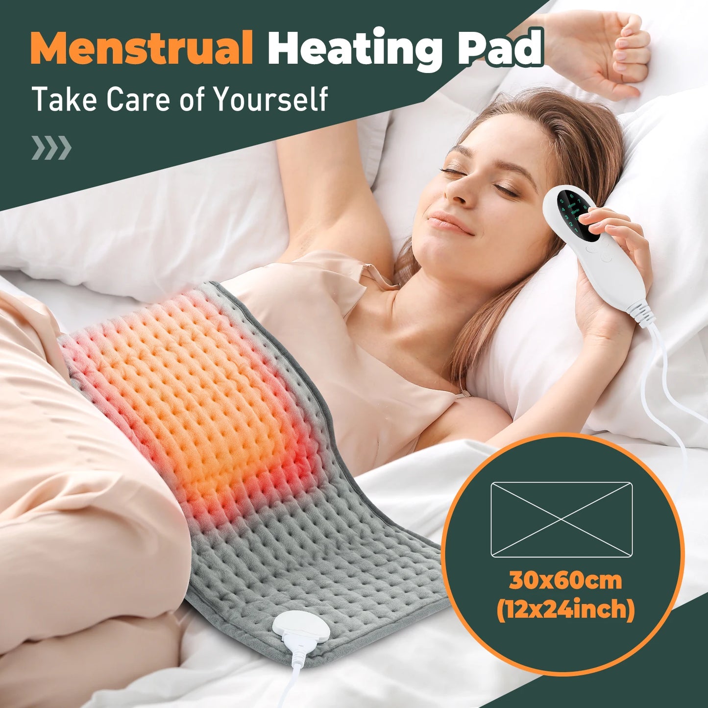 Electric Heating Pad 10 Gears Blanket Winter Thermal Heater for Room Bed Sofa Office for Waist Back Foot and Hand Warming Mat Peaceful Pleasures Health and Wellness