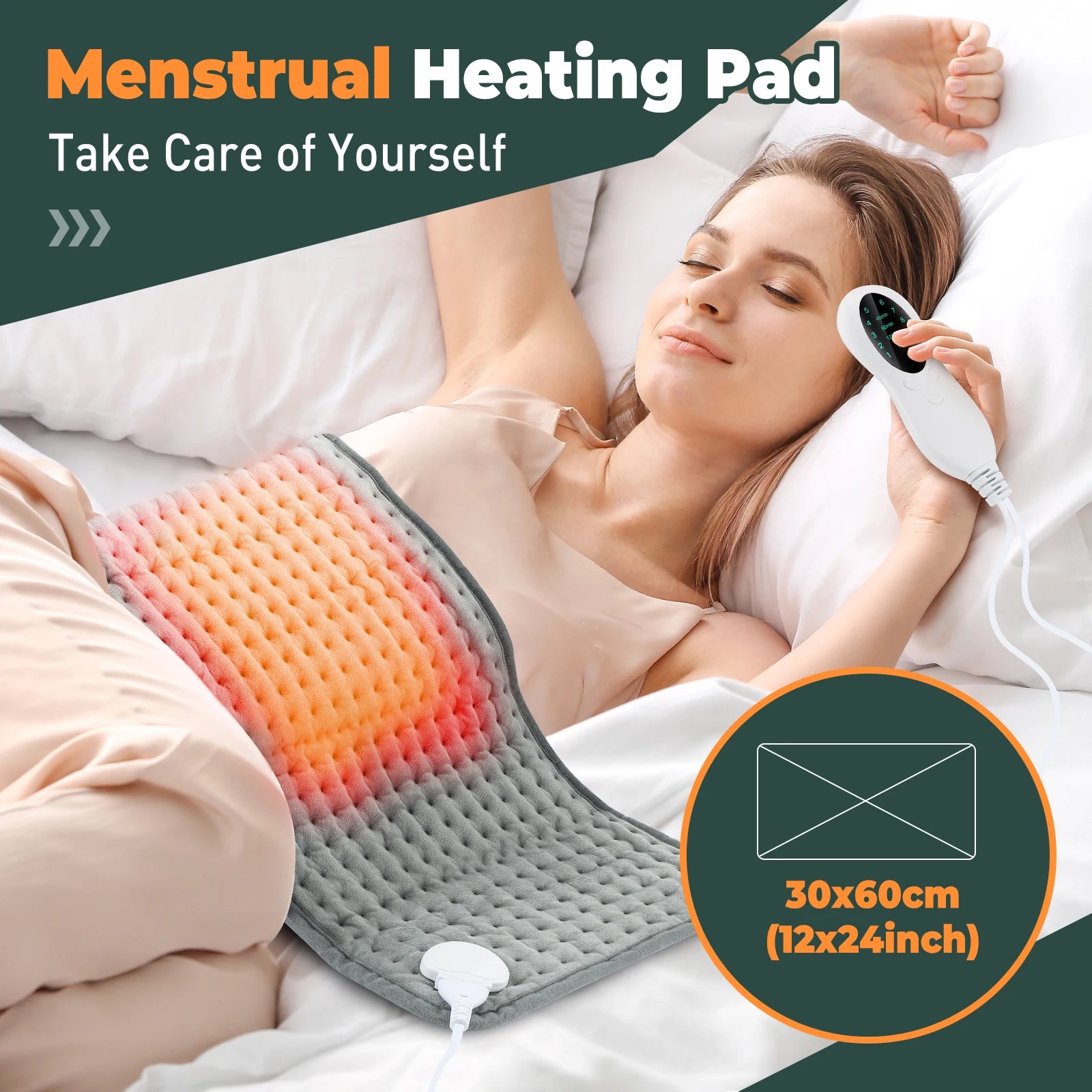 Electric Heating Pad 10 Gears Blanket Winter Thermal Heater for Room Bed Sofa Office for Waist Back Foot and Hand Warming Mat Peaceful Pleasures Health and Wellness