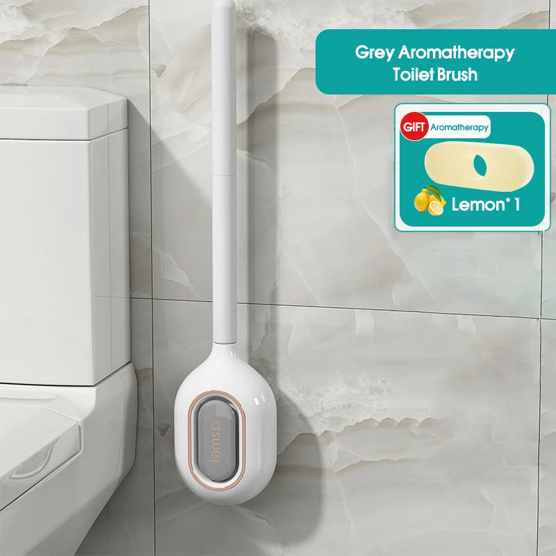 Aromatherapy Toilet Brush Wall Mounted | TPR Silicone Holder