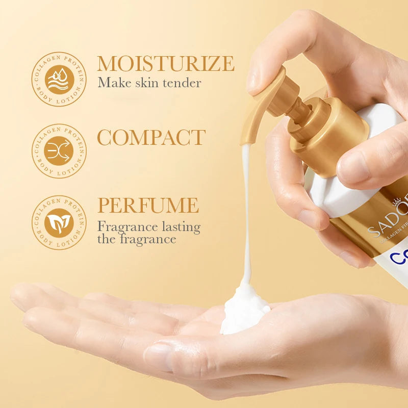 Collagen Body Lotion for Firming & Hydration - Intense Moisturizer Anti-Aging Skin for Dry, Sagging Skin, Nourishment 300g/pc Peaceful Pleasures Health and Wellness