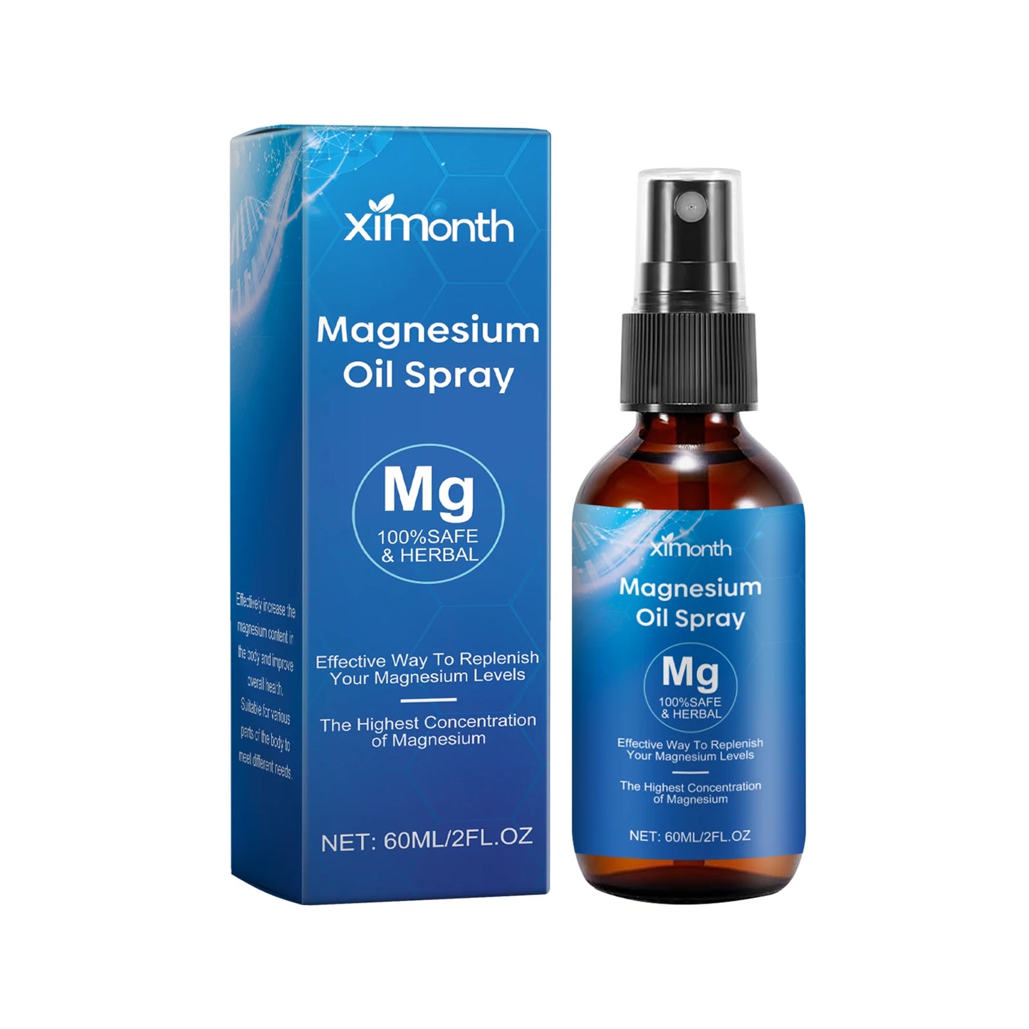 Magnesium Oil Spray – Muscle Relief, Sleep & Skin Care 60ml Peaceful Pleasures Health and Wellness 1Pcs
