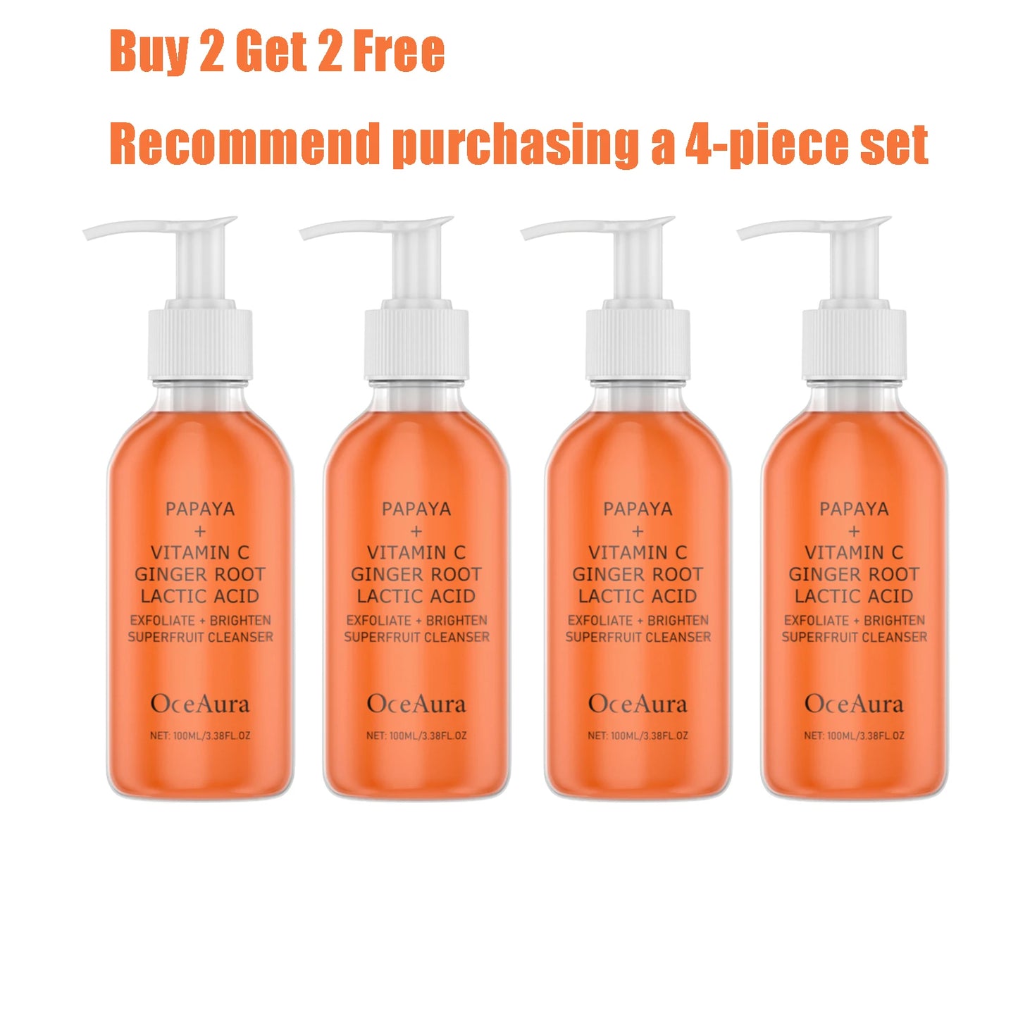 OceAura Papaya Vitamin C Exfoliating Face Cleanser 100ml