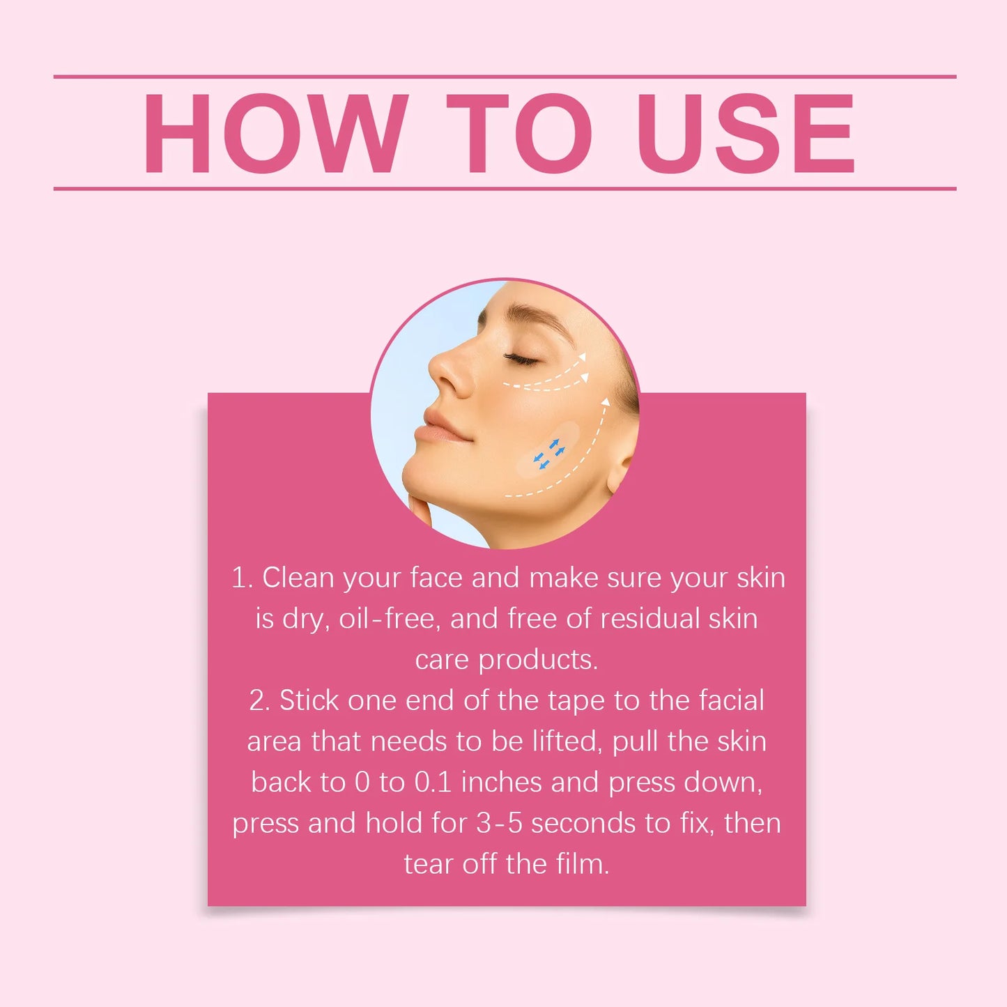 Hyaluronic Acid Facial Lifting Patch – Invisible Firming Tape 120pcs Facial Lifting Patch Peaceful Pleasures Health and Wellness
