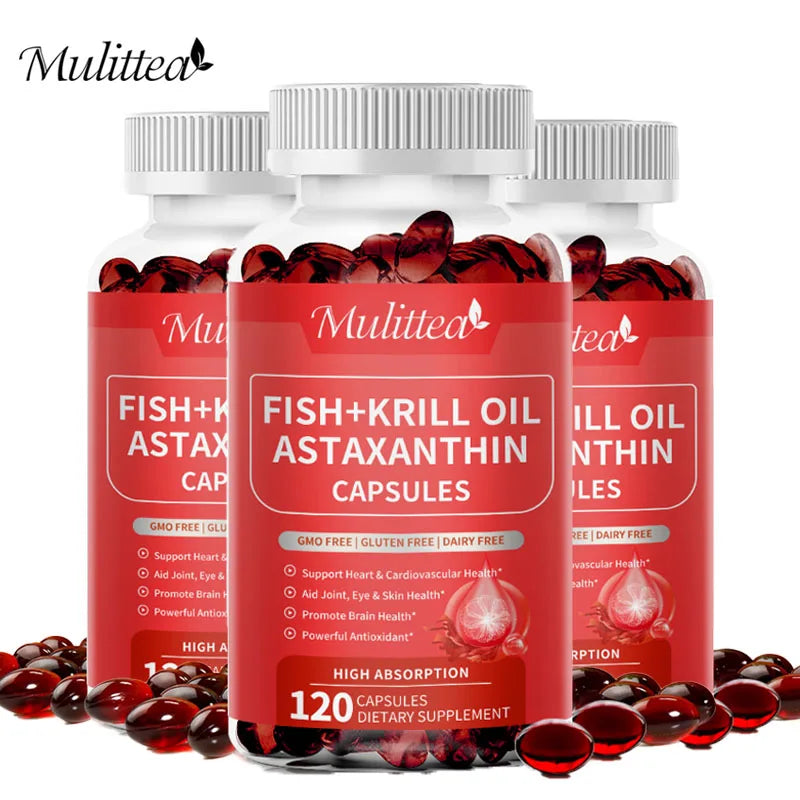 Astaxanthin Capsules – Eye, Skin, Joint & Cardiovascular Support | 120 Count Peaceful Pleasures Health and Wellness 120pcs 3bottles United States