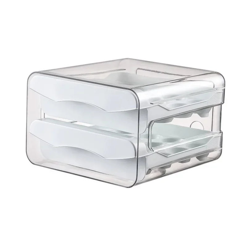 Double Layer Egg Storage Container | Fridge Organizer & Drawer