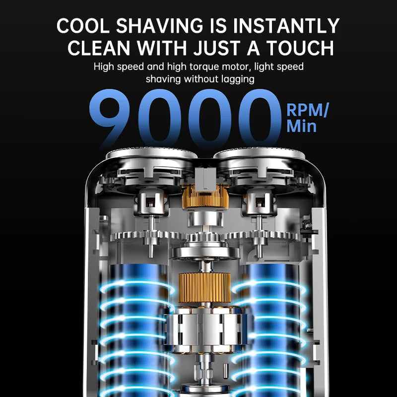 XMSJ R-18 Mini Rotary Electric Shaver | Dual Blade Rechargeable
