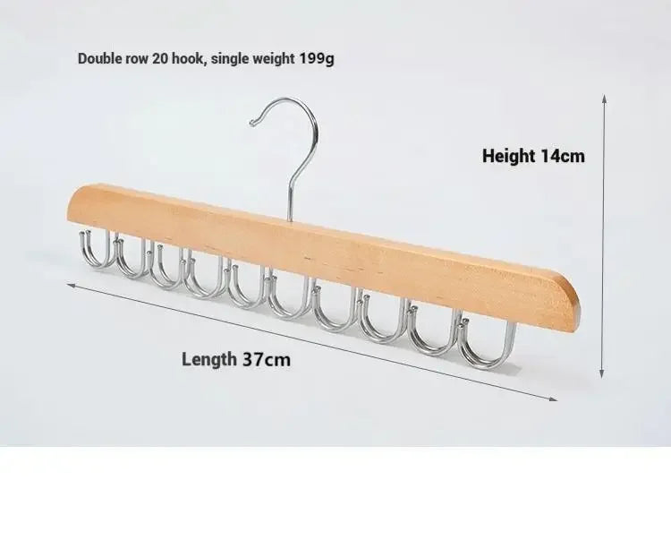Wooden Belt Rack Women Storage Hangers for Clothes Case Home Wardrobe Accessories Supplly Scarf Organizer Men Tie Belt Hangers Peaceful Pleasures Health and Wellness