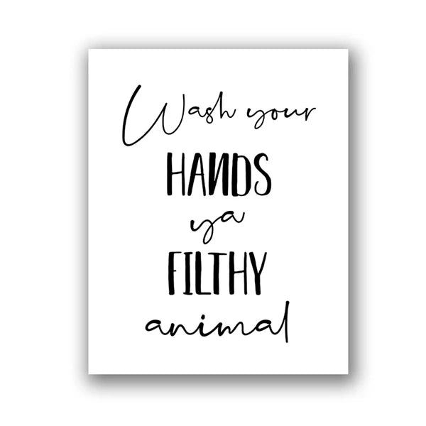 Funny Bathroom Wall Art Canvas Poster | Modern Minimalist WC Decor Canvas Wall Art Poster Peaceful Pleasures Health and Wellness I 15X20cm No Frame