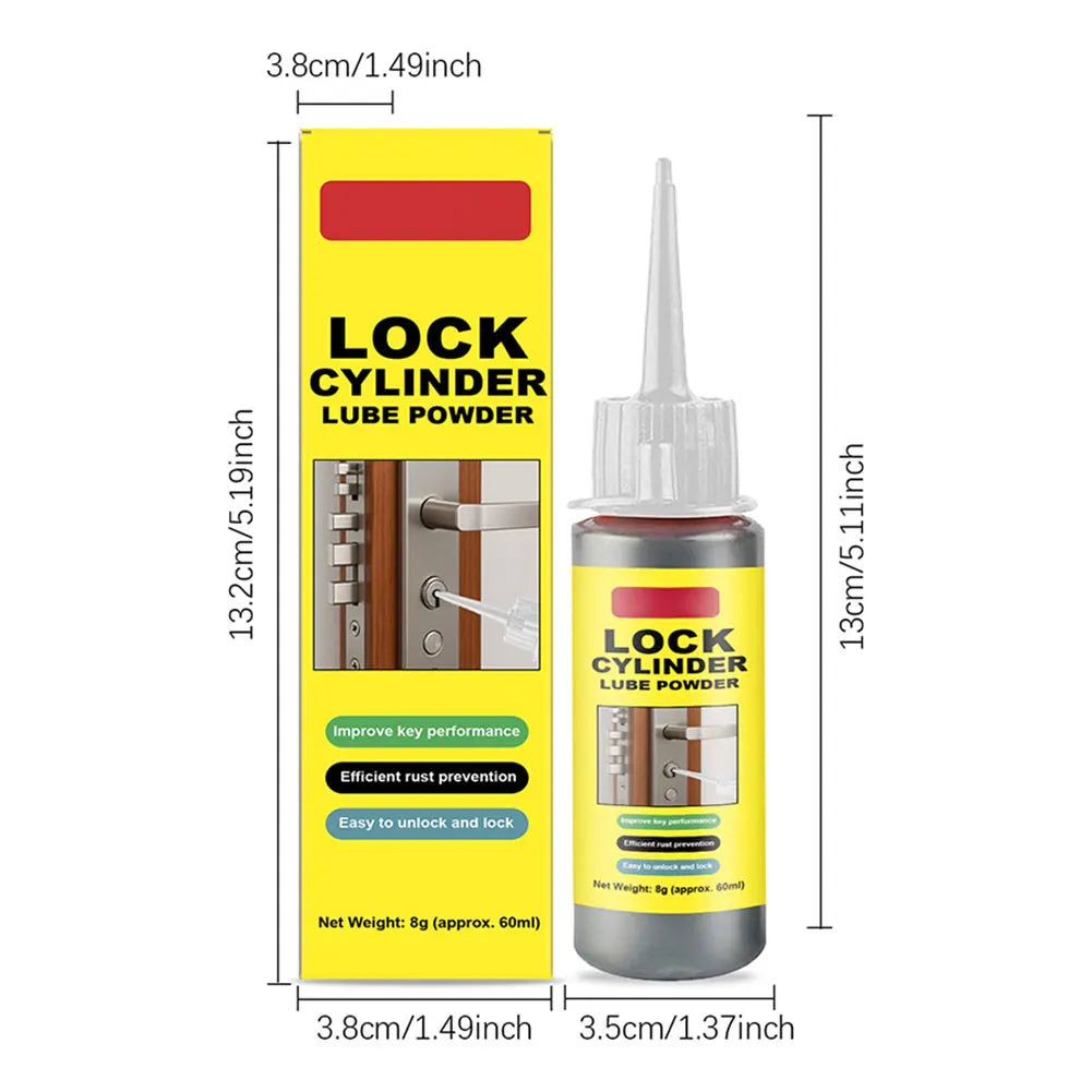 Lock Cylinder Graphites Lubricant Powder Dry Lubricant Powder For Lock Cylinder Long-Lasting Lubricant With No Dust Door Locks Peaceful Pleasures Health and Wellness