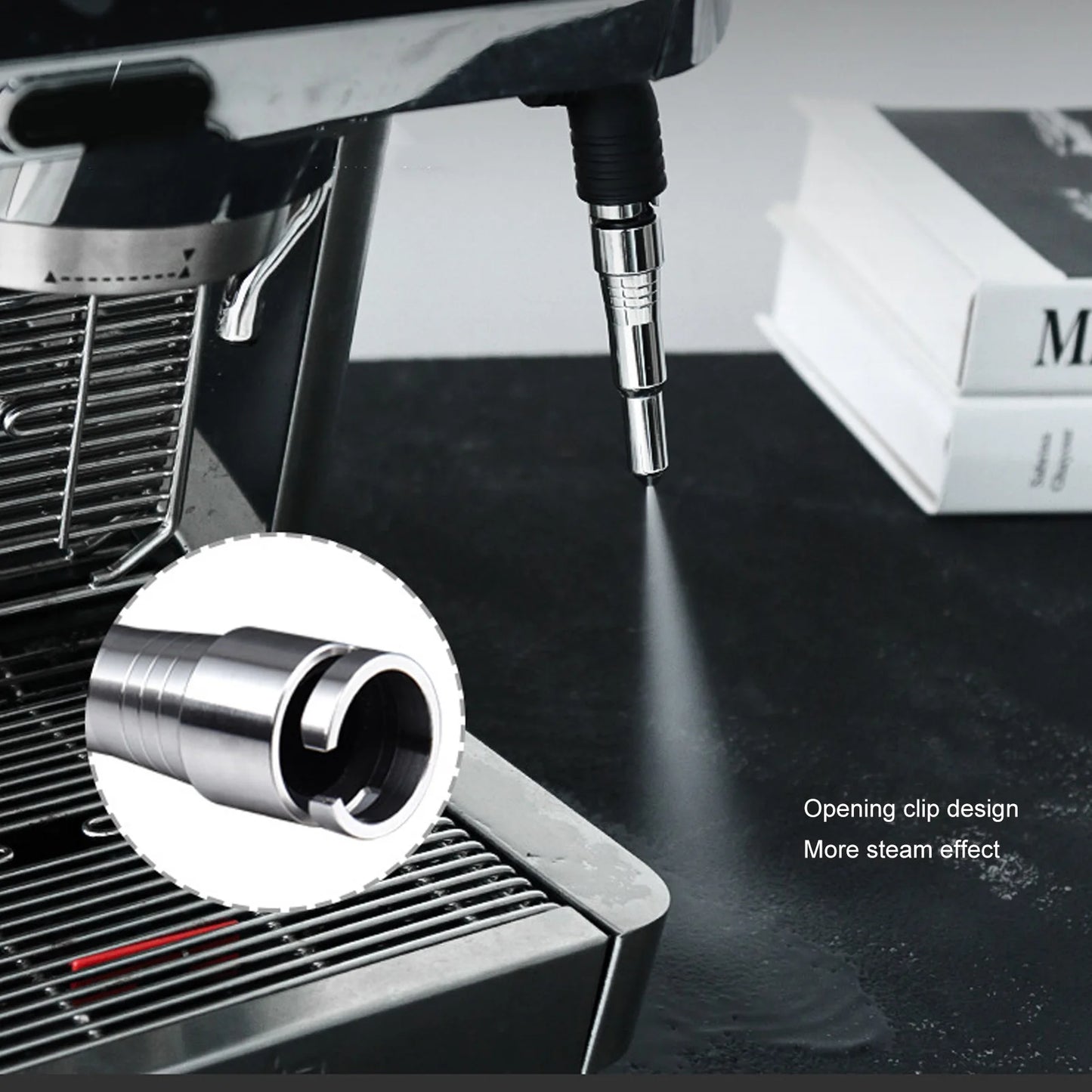 Stainless Steel Coffee Steam Nozzle for DeLonghi | Silicone Rings