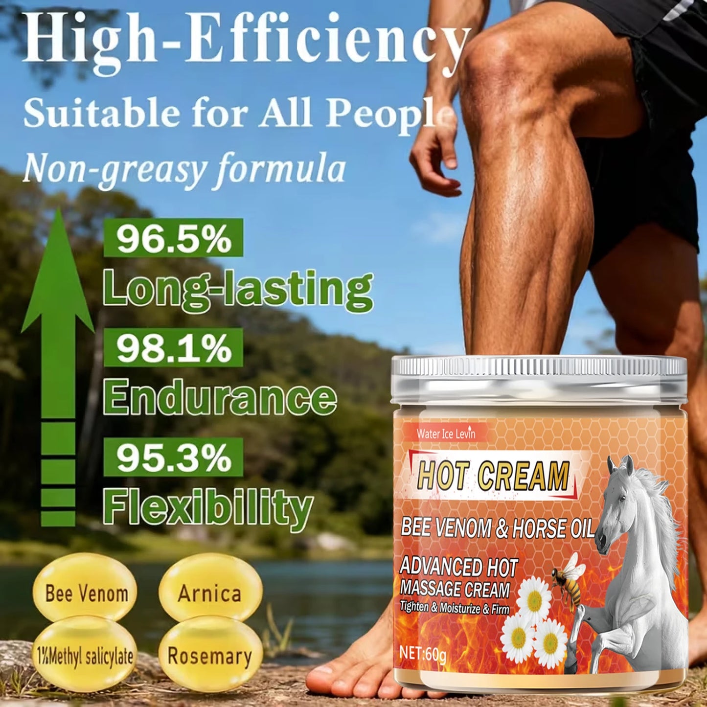 Bee Venom & Horse Oil Hot Cream – Warming & Firming Body Cream
