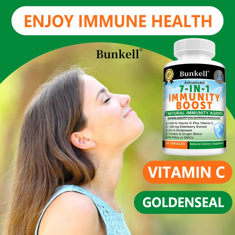 Elderberry Capsules 1000mg - Vitamin C Turmeric, Immune Support, Antioxidant, Energy & Skin Health, Improved Nutrient Absorption Peaceful Pleasures Health and Wellness