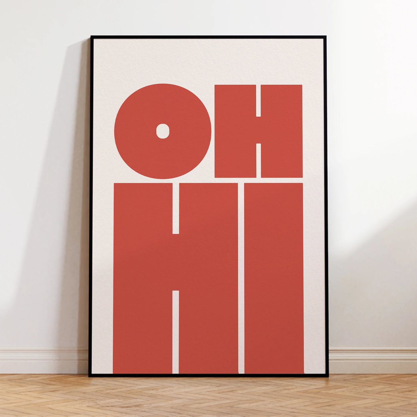 "Oh Hi" Minimalist Greeting Canvas Wall Art Print | Home Decor
