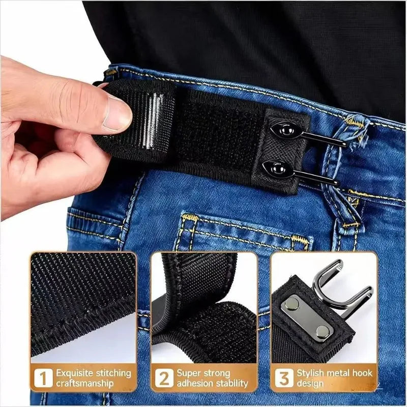Hook & Loop Elastic Waist Belt | Adjustable Quick Release Unisex