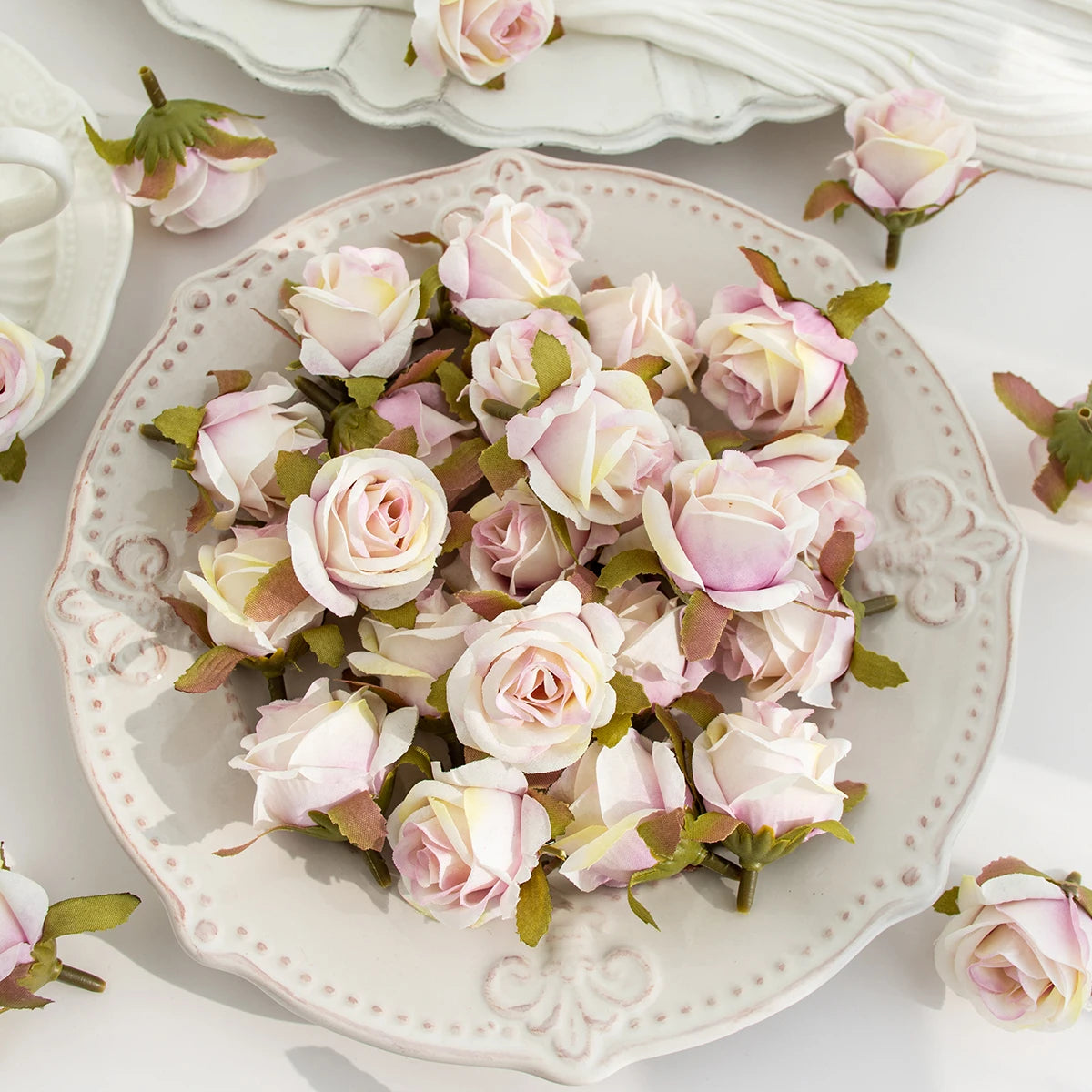 Artificial Silk Rose Flower Heads – Wedding & Party Décor