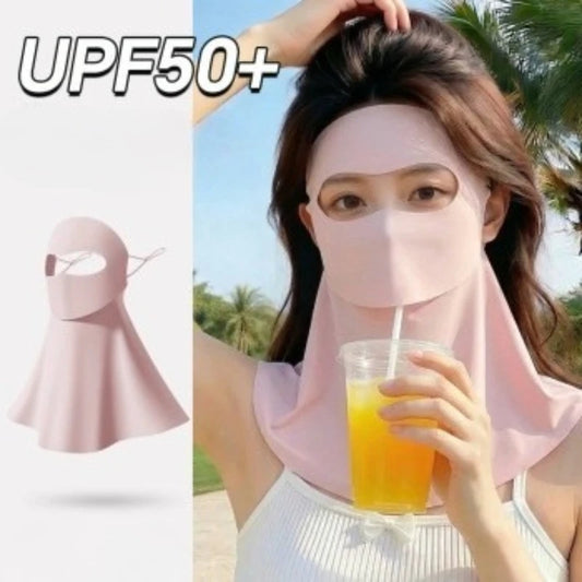 Summer neck and sun protection mask, breathable ice silk mask driving mask UV resistant riding mask men's and women's mask Peaceful Pleasures Health and Wellness