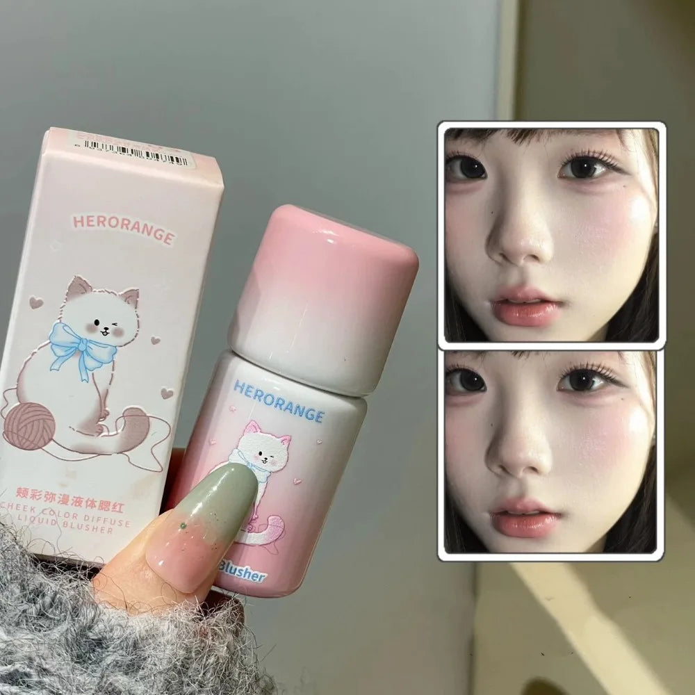 Korean Liquid Blush Matte Natural Finish | Sponge Brush Head