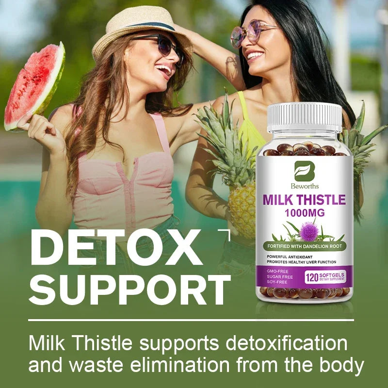 BEWORTHS Milk Thistle 1000mg Capsules – Liver Support Peaceful Pleasures Health and Wellness