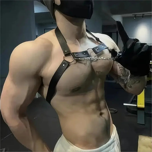 Mens Chest Harness Belt Men Gay Gothic Half Body Bondage Lingerie Peaceful Pleasures Health and Wellness