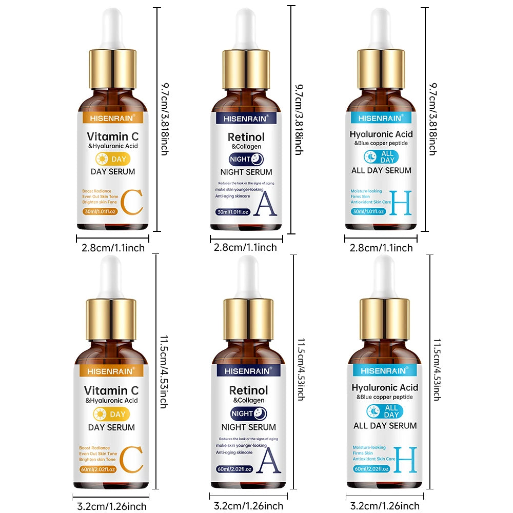 HISENRAIN Vitamin C Retinol Hyaluronic Acid Serum Duo Face Serum Duo Peaceful Pleasures Health and Wellness