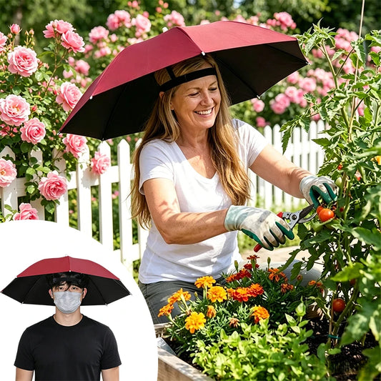Foldable Hands-Free Umbrella Hat for Fishing, Hiking & Camping Umbrella Hat Peaceful Pleasures Health and Wellness