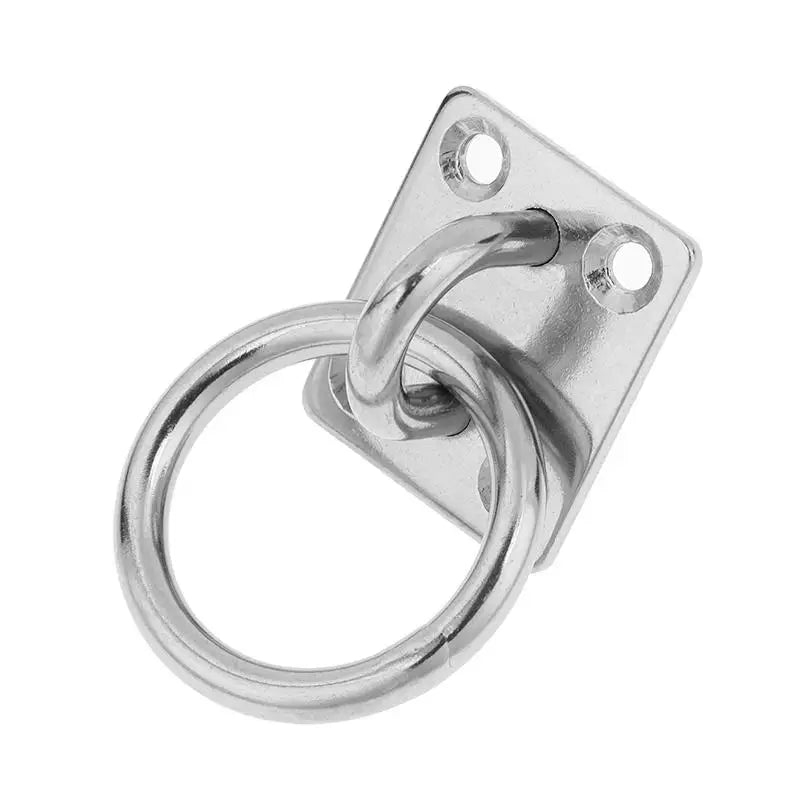 Silver Stainless Steel Universal With Ring Marine Eye Plate Stable Rust Protection Boat Cabin Accessories Peaceful Pleasures Health and Wellness