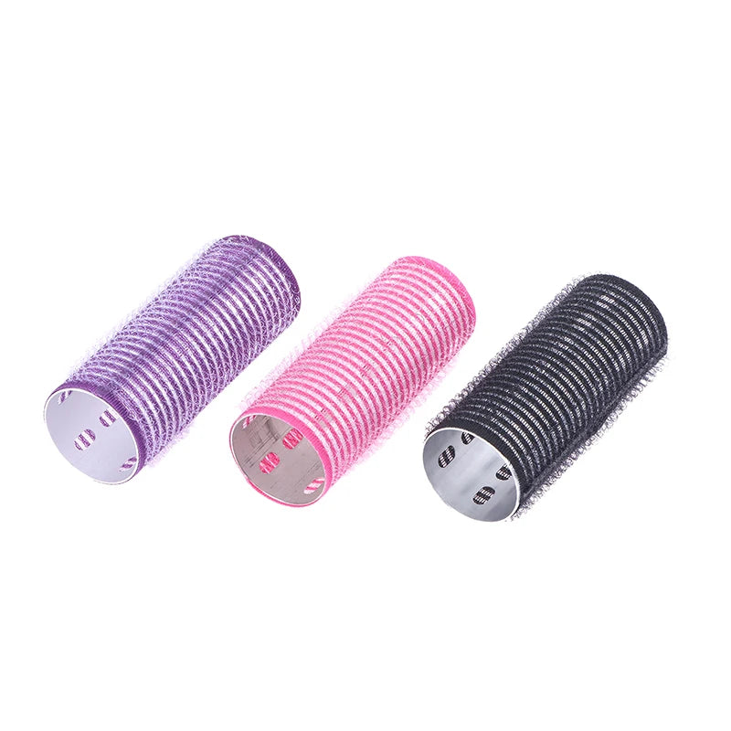 1/5Pcs Bangs Roller Set Hook & Loop Aluminium Silver Core Self Grip Styling Hair Rollers Hot Thermal Volume Curler 30X80mm Peaceful Pleasures Health and Wellness