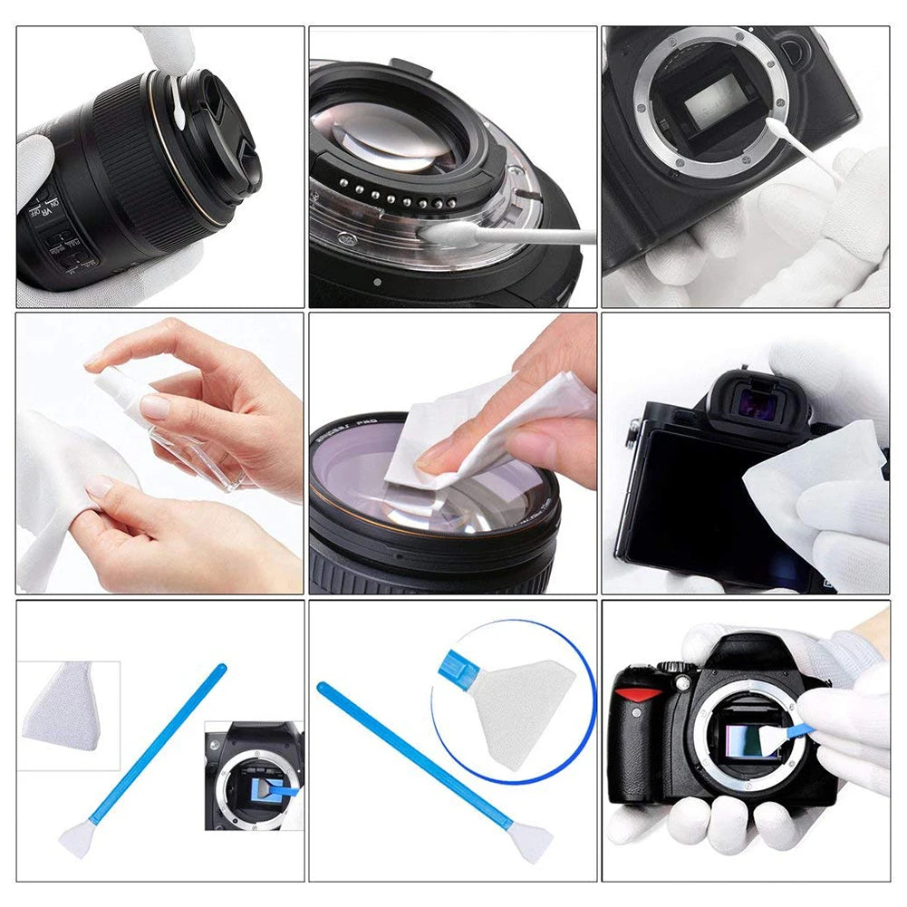 7-47PCS Camera Cleaner Kit DSLR Lens Digital Camera Sensor Cleaning Set for Sony Fujifilm Nikon Canon SLR DV Cameras Clean Kit Peaceful Pleasures Health and Wellness