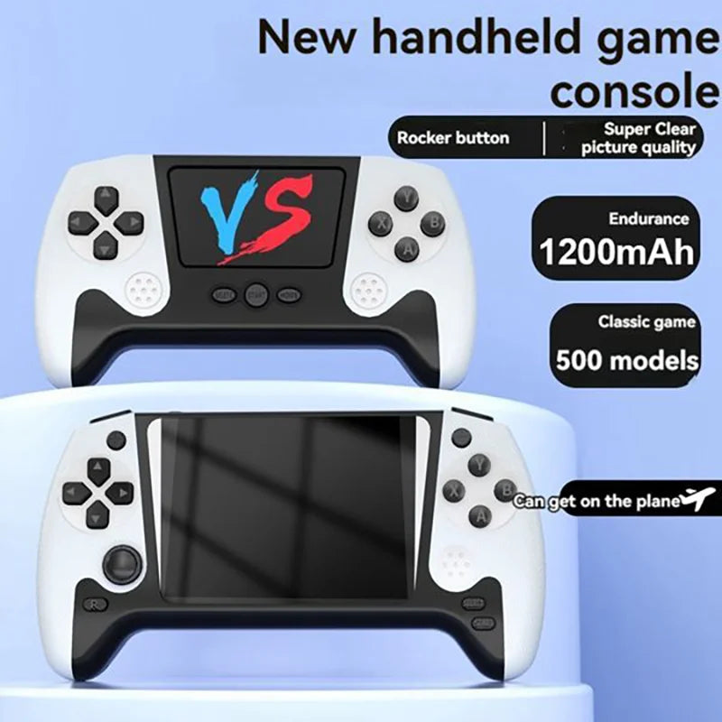 Q21 Retro Portable Game Console, 3.5-inch LCD Screen, Preloaded with 500 Games, Supports TV Connection for Single-Player Gaming Peaceful Pleasures Health and Wellness