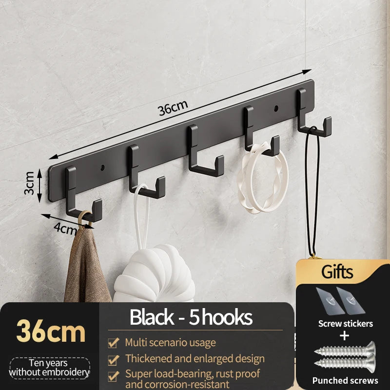 YUNJIEYA Aluminum Wall Hooks – Coat, Robe & Wardrobe Hanger