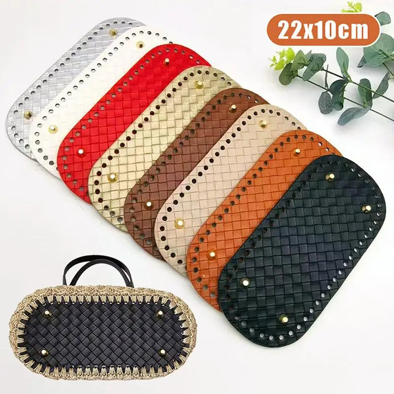 PU Leather Bag Base 22x10cm | DIY Crochet Purse Bottom