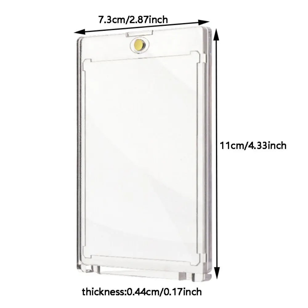 5Pcs Magnetic Card Holder Case Hard Plastic Material 35PT Thickness Game Card Storage Box Acrylic Clear Peaceful Pleasures Health and Wellness