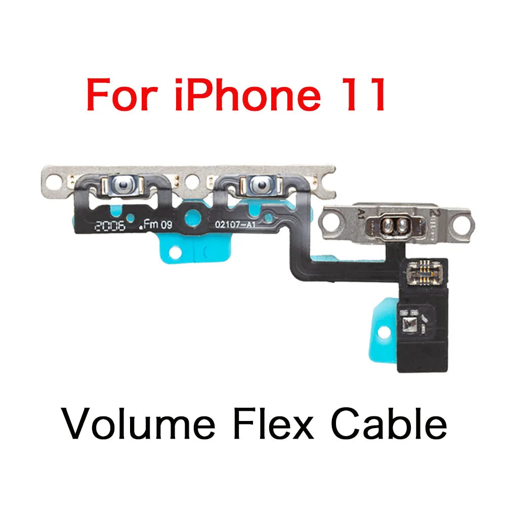 iPhone 11 Pro Max Power Volume Silent Flex Cable w/ Mic & LED