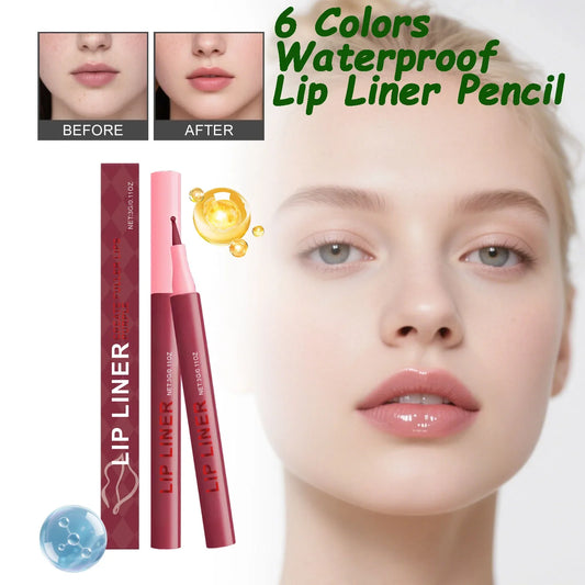 Waterproof Matte Lip Liner Pencil – 6 Colors, Long-Lasting Lip Liner Pencil Oasis Select