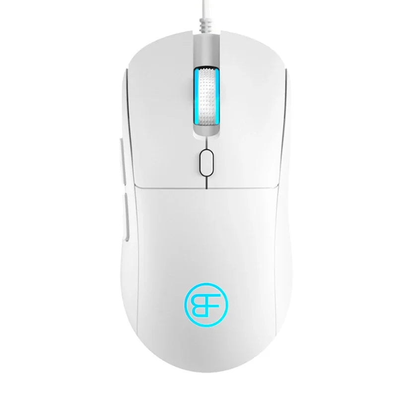 Wired Mouse USB Wired Computer Mouse DPI Adjustable 6-Button Ergonomic Mice Home Office Mouse for Laptop PC Desktop Notebook Peaceful Pleasures Health and Wellness White
