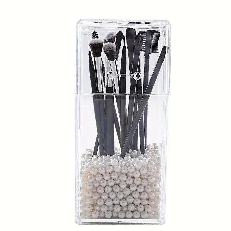 Clear Acrylic Square Pen Holder & Desktop Organizer