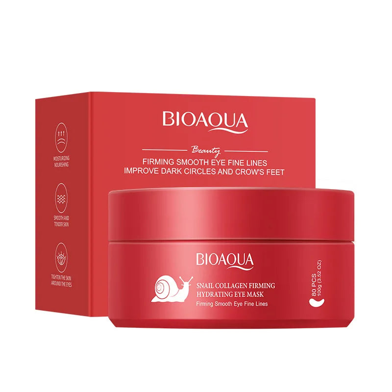 Bioaoua Collagen Eye Patches 80 Pcs – Hydrating & Brightening
