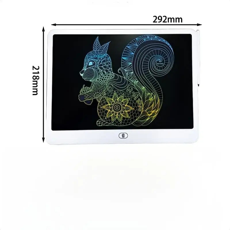 11/13/16 Inch LCD Drawing tablet Writing Board Kids Doodle Painting Handwriting Pads Toys for 3 4 5 6 7 8 Years Girls Boys Gifts Peaceful Pleasures Health and Wellness 13 inch white